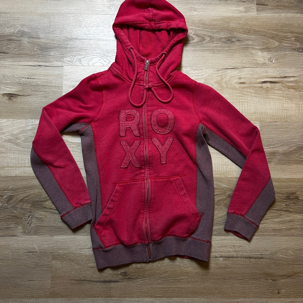 Vintage Roxy pink Zip-Up Hoodie